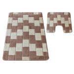  Montana 2-dijelni kupaonski set Bornova XL bež Komplet (50 cm x 80 cm i 40 cm x 50 cm) tepih