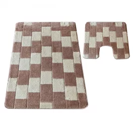    Montana 2-dijelni kupaonski set Bornova XL bež Komplet (50 cm x 80 cm i 40 cm x 50 cm) tepih