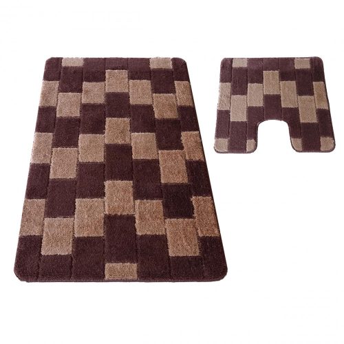  Montana 2-dijelni kupaonski set Bornova XL Brown Complete (50 cm x 80 cm i 40 cm x 50 cm) tepih