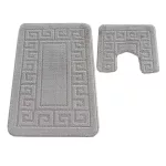  Dvodijelni kupaonski set Montana Ethnic Sand gray (50 cm x 80 cm i 40 cm x 50 cm)