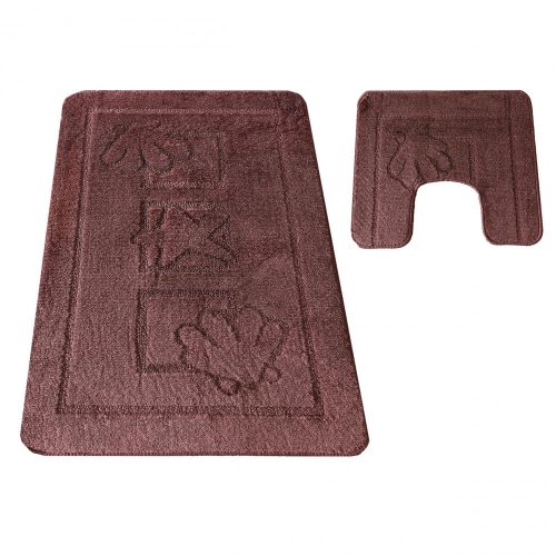  Montana 2-dijelni kupaonski set Maritime Brown Complete (50 cm x 80 cm i 40 cm x 50 cm) tepih