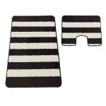  Dvodijelni kupaonski set Montana Said XL crni (60 cm x 100 cm i 50 cm x 60 cm)
