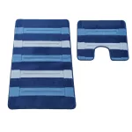  Dvodijelni kupaonski set Montana Said XL tamnoplave boje (60 cm x 100 cm i 50 cm x 60 cm)