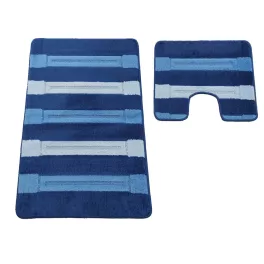    Dvodijelni kupaonski set Montana Said XL tamnoplave boje (60 cm x 100 cm i 50 cm x 60 cm)