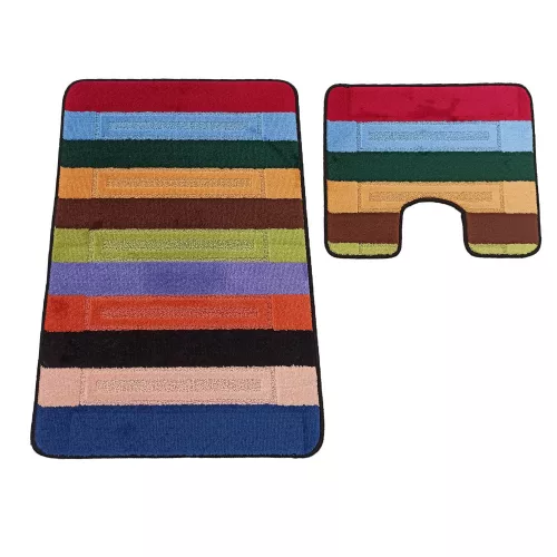 Dvodijelni kupaonski set Montana Said XL Multi (60 cm x 100 cm i 50 cm x 60 cm)