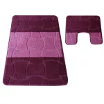  Dvodijelni kupaonski set Montana Sariyer XL Patlidžan (60 cm x 100 cm i 50 cm x 60 cm)