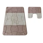  Dvodijelni kupaonski set Montana Sariyer XL bež (60 cm x 100 cm i 50 cm x 60 cm)