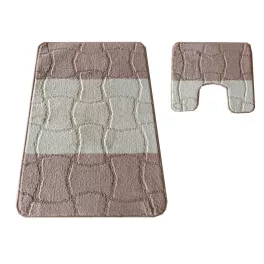    Dvodijelni kupaonski set Montana Sariyer XL bež (60 cm x 100 cm i 50 cm x 60 cm)