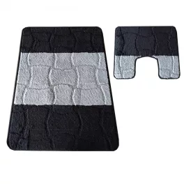    Montana 2-dijelni kupaonski set Sariyer Black Complete (50 cm x 80 cm i 40 cm x 50 cm) tepih