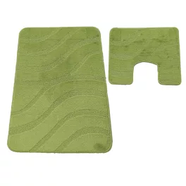    Dvodijelni kupaonski set Montana Symphony, fosforno zelena (50 cm x 80 cm i 40 cm x 50 cm)