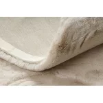  Moderan tepih TEDDY NEW sand 52 kruga shaggy, pliš, vrlo debeo, bež kotač 120 cm