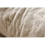  Moderan tepih TEDDY NEW sand 52 kruga shaggy, pliš, vrlo debeo, bež kotač 120 cm