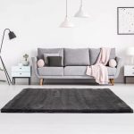 TRD. Luksuzni mekani tepih zeko 80x150cm antracit boje
