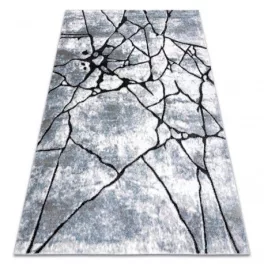   Modern COZY tepih 8873 Cracks, repedt beton - svijetlo siva / plava 160x220 cm