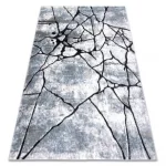 Modern COZY tepih 8873 Cracks, repedt beton - svijetlo siva / plava 120x170 cm