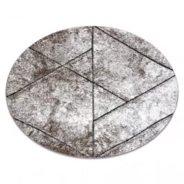    Moderan COSY tepih 8872 Circle Wall, Geometric, trokuti - smeđi krug 160 cm