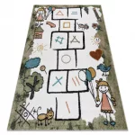 tepih FUN Hop gyerekeknek, ugróiskola, állatok zöld 160x220 cm
