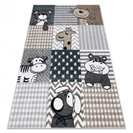 tepih FUN Pets gyerekeknek, állatok szürke 120x170 cm