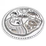  Tepih FUN Land za djecu, selo, ulice, krug - krem krug 120 cm