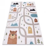 tepih FUN Polar gyerekeknek, utcák, erdő, krém 180x270 cm