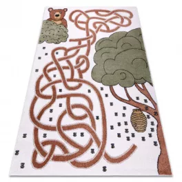 tepih FUN Honey gyerekeknek, medve, méhek krém 160x220 cm