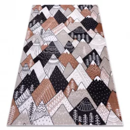   tepih FUN Tops gyerekeknek, hegyek, csúcsok krém 140x190 cm
