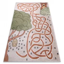 tepih FUN Honey gyerekeknek, medve, méhek bézs 140x190 cm