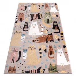 tepih FUN Kittens gyerekeknek, macskák bézs 120x170 cm