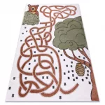 tepih FUN Honey gyerekeknek, medve, méhek krém 80x150 cm