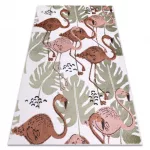 tepih FUN Flami gyerekeknek, flamingók krém 80x150 cm