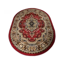  Tepih ovalni BCF Alfa 06 crvena rozeta 80 x 150 cm