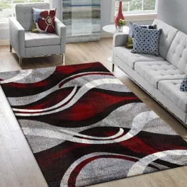 tepih OTTO 01 siva-crvena 120 x 170 cm