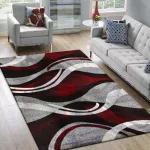tepih OTTO 01 siva-crvena 80 x 150 cm