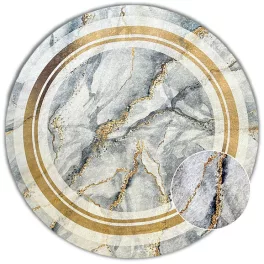  Ber. PORTE 2001 sivo-zlatni tepih 80 x 80 cm