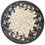  Ber. PORTE 2054 crno-smeđi tepih 80 x 80 cm