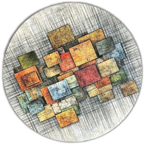  Ber. PORTE 2116 višebojni tepih 120 x 120 cm