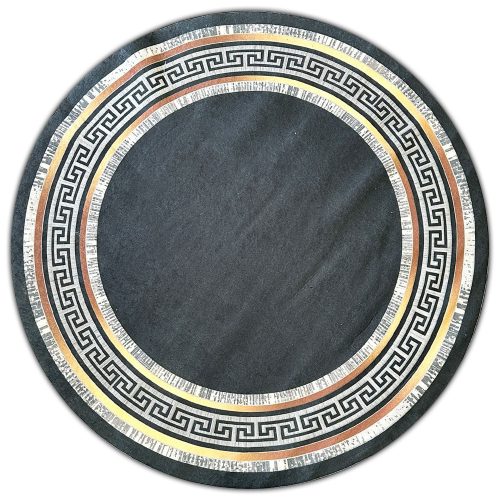 Ber. PORTE 2228 crno-zlatni tepih 80 x 80 cm