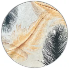  Ber. PORTE 2395 sivo-zlatni tepih 120 x 120 cm