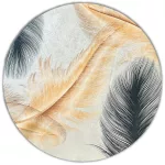 Ber. PORTE 2395 sivo-zlatni tepih 80 x 80 cm
