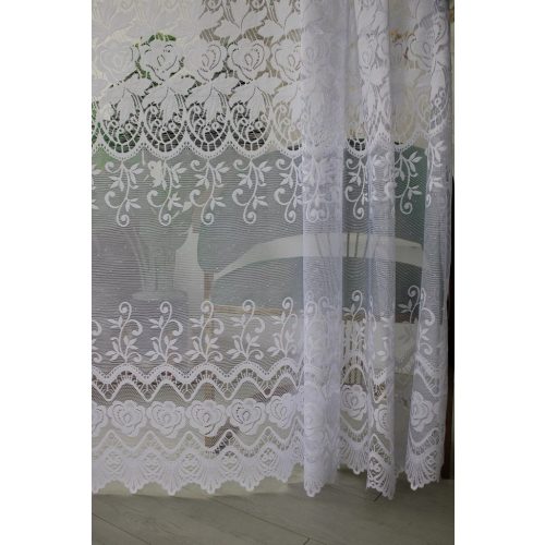  Gotova zavjesa Emily bijela ruža modernog uzorka 300x180cm