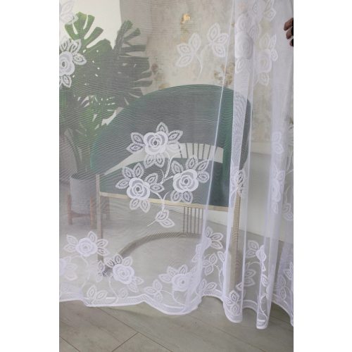  TRD. Gotova zavjesa Emily bijela uzorak proljetnih ruža 200x160cm