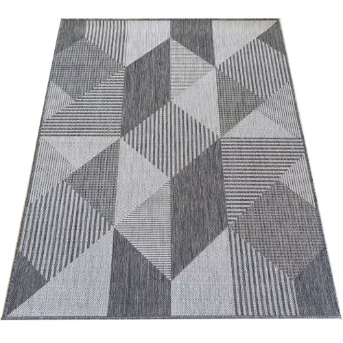  Dvostrani tepih s užadi, boja ZARA 16, siva, 200 x 290 cm