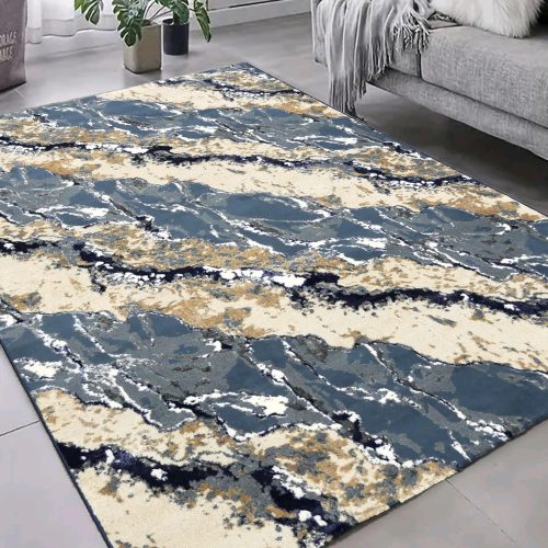  Den Athén 7125 Blue-Cream 60x220cm Moderni tepih