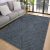 Den. Deluxe romboidni antracit mekani tepih 200x290cm - gumena poleđina