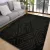  Den. Deluxe romb crni mekani tepih 80x150cm - gumena podloga
