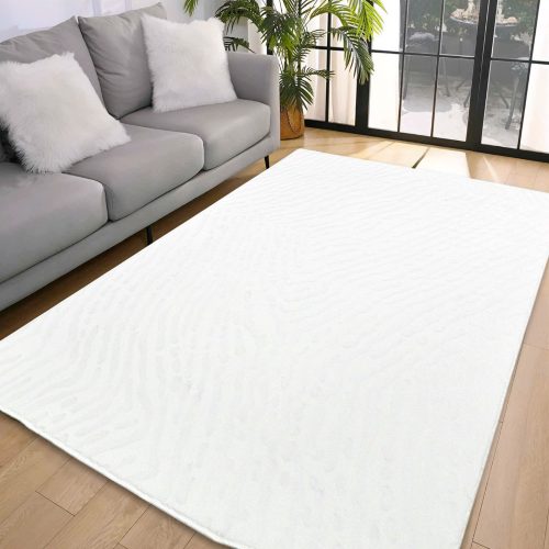  Den. Luksuzni dizajn bijeli mekani tepih 80 setova = 2 kom x 80 x 150 + 80 x 250 cm - guma za podlogu
