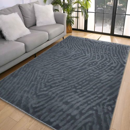  Den. Luksuzni dizajn Antracit mekani tepih 80 setova = 2 kom x 80 x 150 + 80 x 250 cm - guma za podlogu