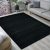 Brlog. Nora jednobojni crni 80 setova = 80x250cm + 2 kom x 80x150cm Moderni tepih