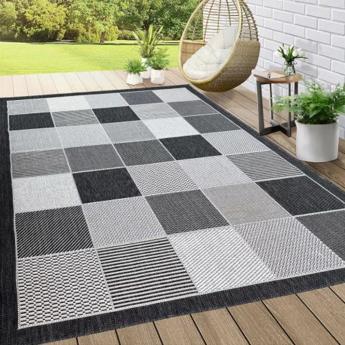  Kabul tepih od sisala Sivi karirani tepih 80x200 cm